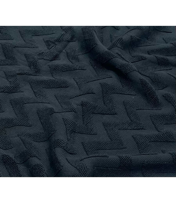 Bath Towel Black Jacquard