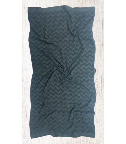 Bath Towel Black Jacquard