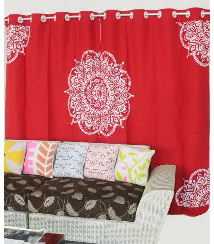 Curtain Red Mandala